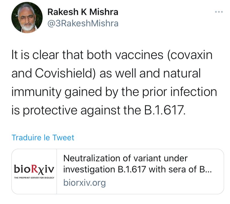 Variant indien du coronavirus: ce que l'on sait sur le “variant double mutant” Variant indien du coronavirus: ce que l'on sait sur le “variant double mutant”