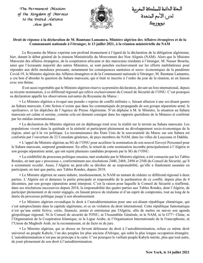 Kabylie. Voici ce qu'a exactement dit Omar Hilale Kabylie. Voici ce qu'a exactement dit Omar Hilale